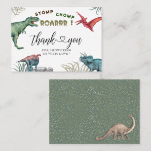 Carte De Correspondance Moderne aquarelle estomac chomp roar merci