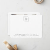 Carte de correspondance moderne avec collage de 4 (Devant/Arrière en situation)