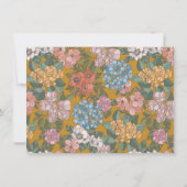 Carte De Correspondance Moderne Boho Floral Mustard Jaune Personnalisé (Dos)