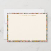 Carte De Correspondance Moderne Boho Floral Mustard Jaune Personnalisé (Devant)