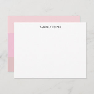 Carte De Correspondance Moderne Chic Blush Pastel rose pâle