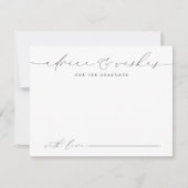 Carte De Correspondance Moderne Chic Script Diplômé conseils et souhaits (Devant)