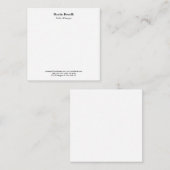 Carte De Correspondance Moderne Classique Professionnel Noir & Blanc (Devant / Derrière)