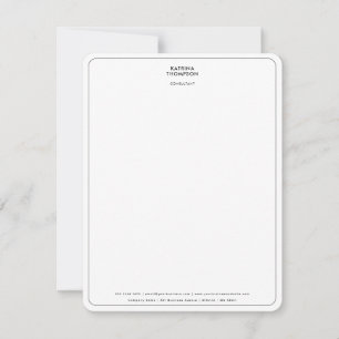 Carte De Correspondance Moderne Contemporain minimaliste Entreprise