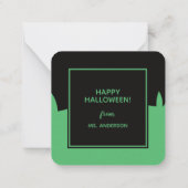 Carte De Correspondance Moderne Cute Frankenstein Monster Halloween (Dos)