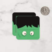 Carte De Correspondance Moderne Cute Frankenstein Monster Halloween (Devant/Arrière en situation)