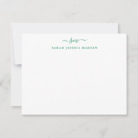 Moderne Deux Monogrammes Fille Script Forêt verte