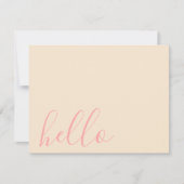 Carte De Correspondance Moderne Élégant Blanc simple ivoire & rose (Devant)