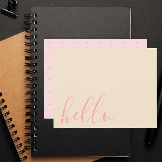 Carte De Correspondance Moderne Élégant Blanc simple ivoire & rose