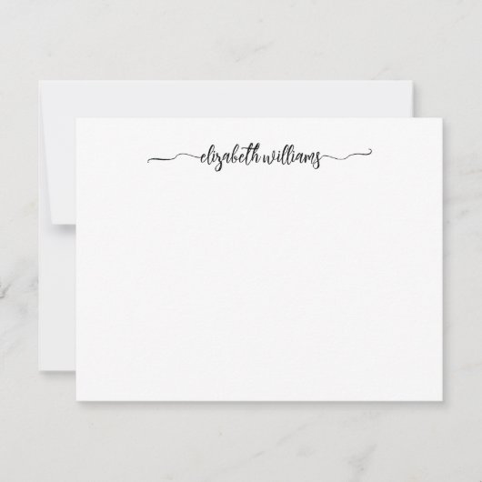 Carte De Correspondance Moderne Élégant Chic Script Calligraphie (Devant)