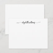 Carte De Correspondance Moderne Élégant Chic Script Calligraphie (Devant / Derrière)