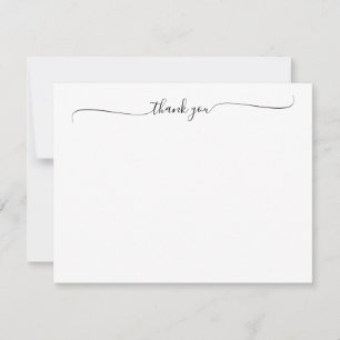 Carte De Correspondance Moderne Élégant Chic Script Merci Calligraphie