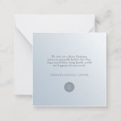 Carte De Correspondance Moderne Élégant Flocon de neige Salutations Médica (Dos)