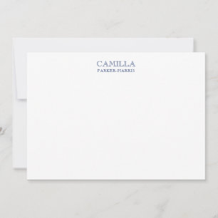 Carte De Correspondance Moderne Elegant Marine Blue Stationery personnel