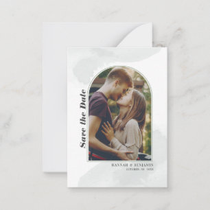 Carte De Correspondance Moderne Élégant Photo Blush Save The Date