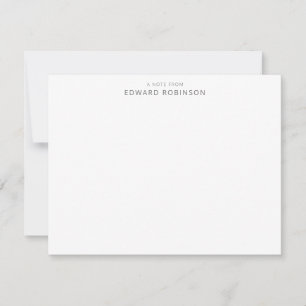 Carte De Correspondance Moderne élégant Smokey Grey Papeterie personnelle