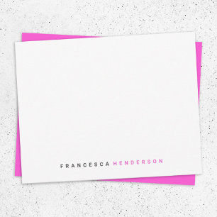 Carte De Correspondance Moderne Fuchsia Hot rose Feminine Girl Style