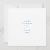 Carte De Correspondance Moderne Joyeux Anniversaire Bleu Hydrangea Chic (Dos)