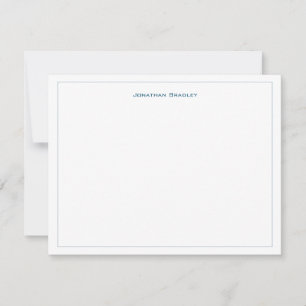 Carte De Correspondance Moderne minimaliste Bleu Tous Typographie Casquett