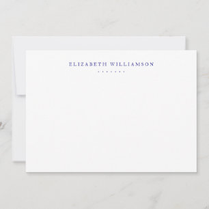 Carte De Correspondance Moderne minimaliste Marine professionnelle bleu