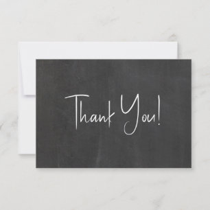 Carte De Correspondance Moderne minimaliste Merci Mariage noir
