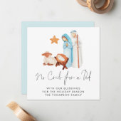 Carte De Correspondance Moderne Pas De Lit Nativité De Lit Noël (Devant/Arrière en situation)