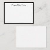 Carte De Correspondance Moderne raffinée élégante calligraphie de script n (Devant / Derrière)