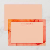 Carte De Correspondance Moderne rouge orange Abstrait élégant (Devant / Derrière)