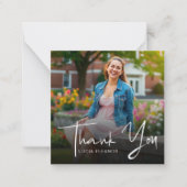 Carte De Correspondance Moderne Script Graduation Photo Budget Merci (Devant)