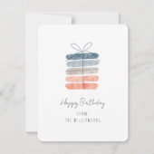 Carte De Correspondance Moderne Simple Chic Joyeux voeux d'anniversaire (Devant)