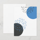 Carte De Correspondance Moderne, simple, cool, abstrait, motif graphique (Devant / Derrière)