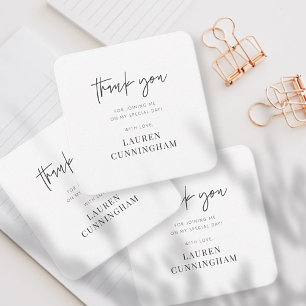 Carte De Correspondance Moderne Simple minimaliste Merci chic