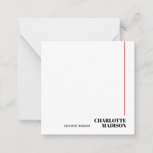 Carte De Correspondance Moderne Simple Noir Blanc Tendance Minimaliste Sim