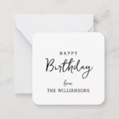 Carte De Correspondance Moderne simple Preppy Happy Anniversaire Salutatio (Devant)