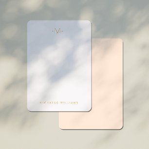 Carte De Correspondance Moderne Subtle Monogramme Initial & Nom