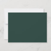 Carte de correspondance moderne vert foncé rayée (Dos)