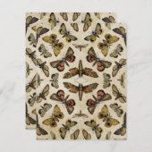 Carte De Correspondance Mois vintages (Devant / Derrière)