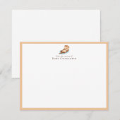 Carte De Correspondance Mom & Baby Otter Nursery Note Card – Personalized (Devant / Derrière)