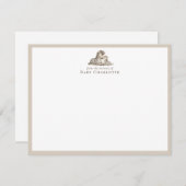 Carte De Correspondance Mom & Baby Zebra Nursery Note Card – Personalized (Devant / Derrière)