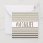 Carte De Correspondance Momlife bleu turquoise et beige (Devant)