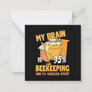 Carte De Correspondance Mon Cerveau Est À 95 Pourcents L'apiculture