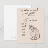 Carte De Correspondance Mon chat est un ange du ciel (Devant / Derrière)