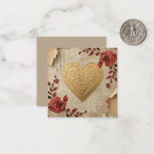 Carte De Correspondance Mon cœur  (Devant/Arrière en situation)