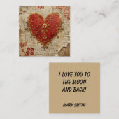 Carte De Correspondance Mon cœur (Devant / Derrière)