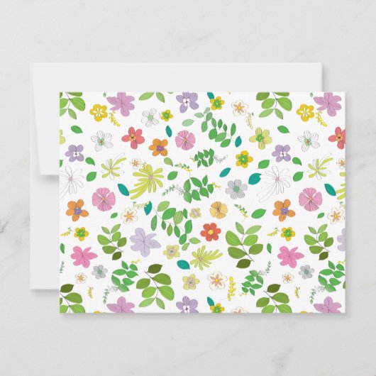 Carte De Correspondance Mon dessin de fleurs 6 (Devant)