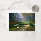 Carte De Correspondance Mon jardin de paix (Devant/Arrière en situation)