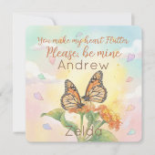 Carte De Correspondance Monarch Butterfly Pollinator Classroom Valentine (Devant)