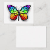 Carte De Correspondance Monarque papillon arc-en-ciel (Devant / Derrière)