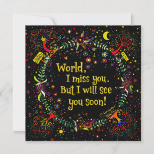 Carte De Correspondance "Monde, je te manque" Inspiribilité