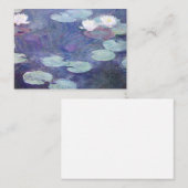 Carte De Correspondance Monet - Lys D'Eau Rose (Devant / Derrière)